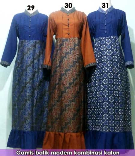 Koleksi baju gamis batik dan sarimbit modern untuk lebaran Koleksi baju gamis batik dan sarimbit modern untuk lebaran