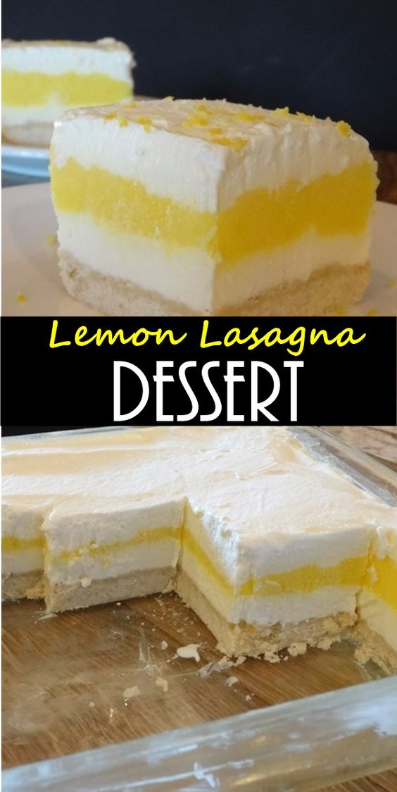 LEMON LASAGNA DESSERT - MY INSPIRING FOOD