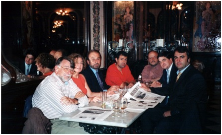Con Rafael Domínguez, Carmen Matutes, Antonio López del Moral, Francisco Legaz,