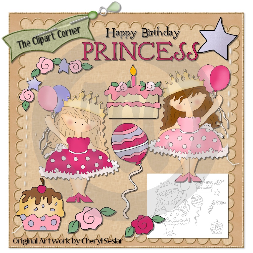 The Clipart Corner: Happy Birthday Princess Clip Art
