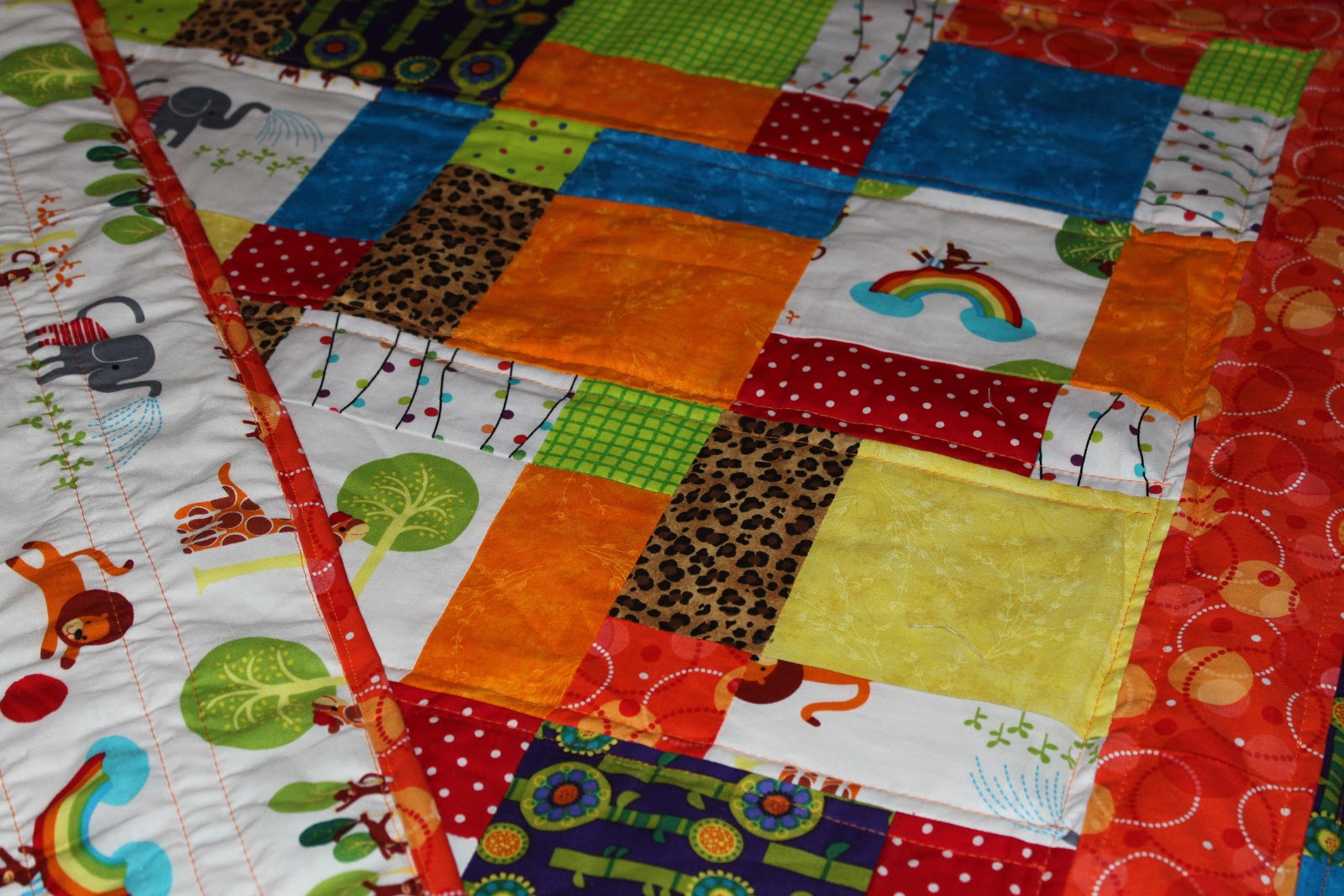 Mama Clucks Disappearing Nine Patch Baby Quilt