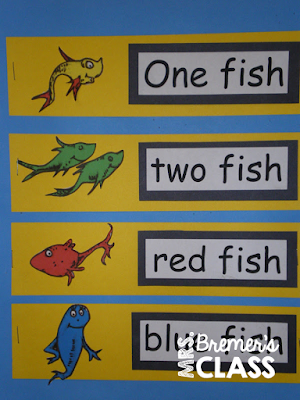 Dr. Seuss One Fish Two Fish art lesson for Kindergarten
