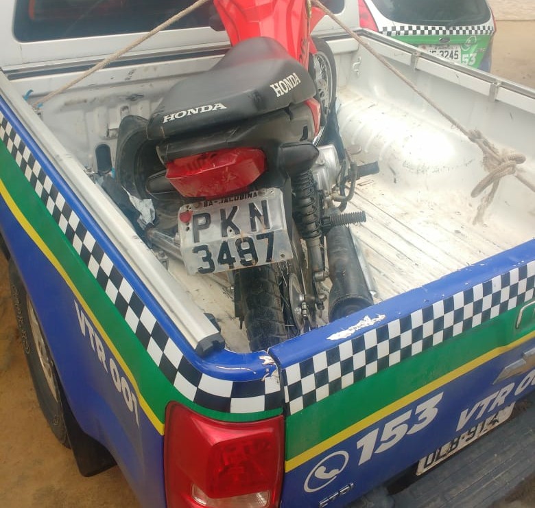 Jacobina: Guarda Municipal apreende moto com placa adulterada em Novo Paraíso