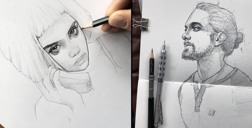 Illustration Art Portrait Of The Artist In Times Of Change