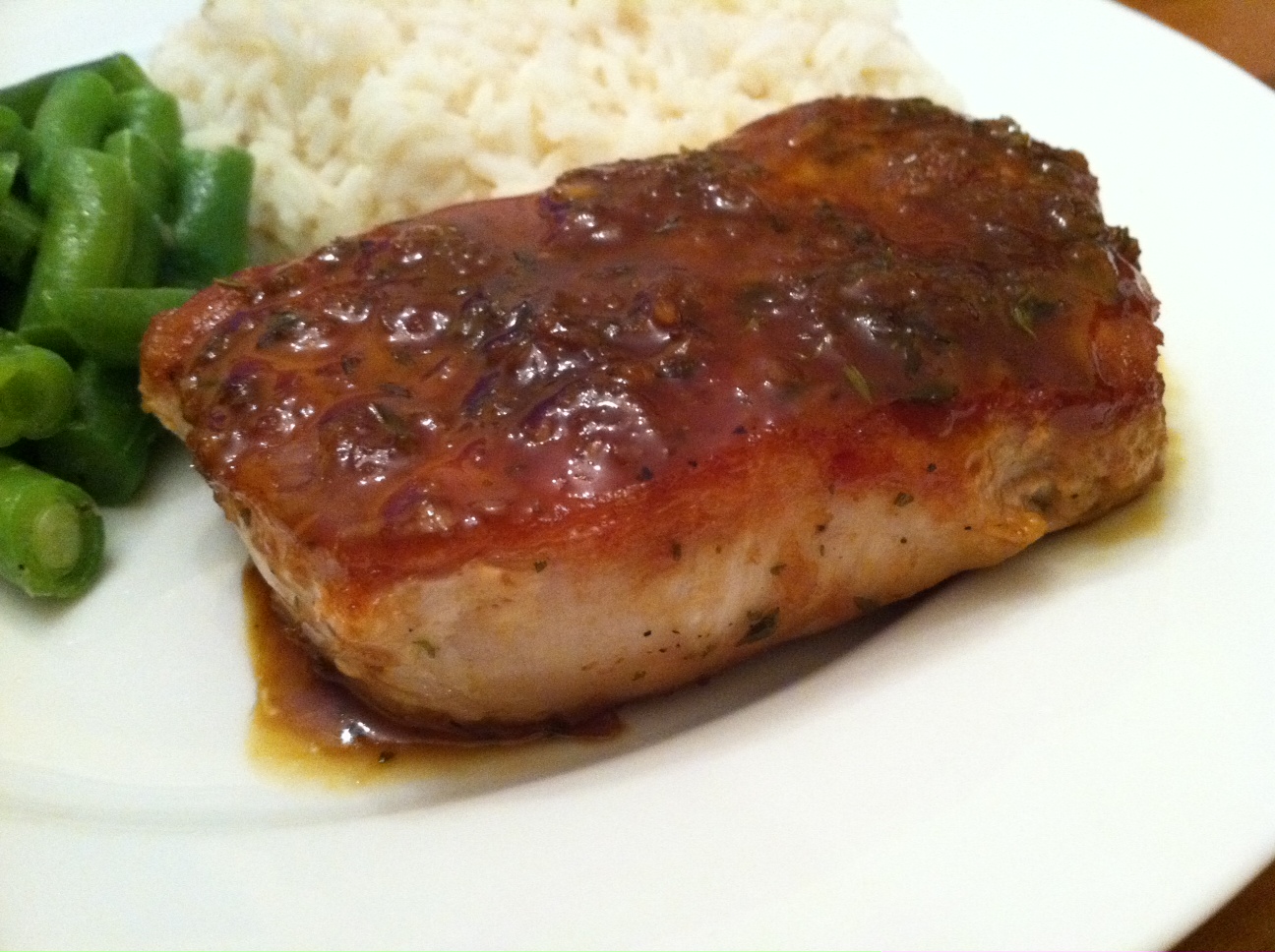 A Taste of Home Cooking Pork Chops with OrangeSoy Sauce