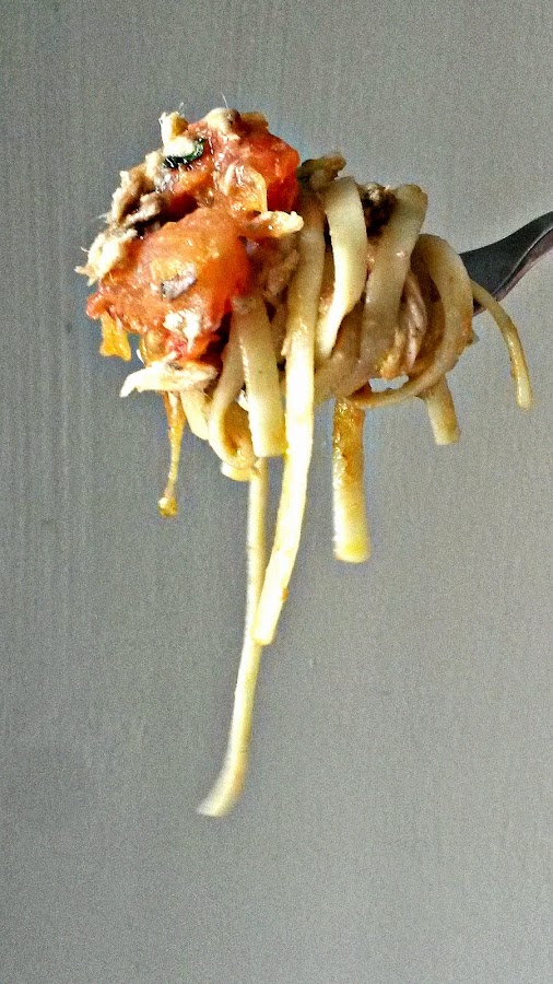 pasta spaghetti pescado