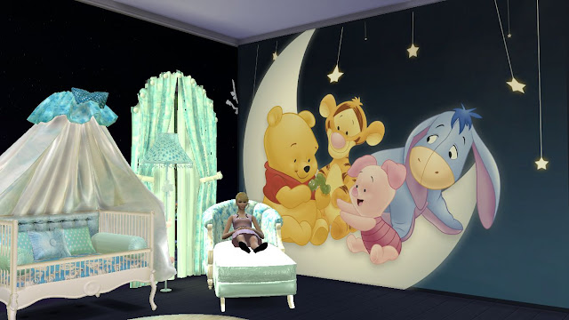 sims 4 winnie the pooh wall sticker,decal and mural download