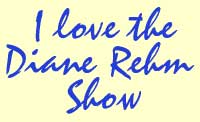 Blue handwritten looking type that says I love the Diane Rehm Show