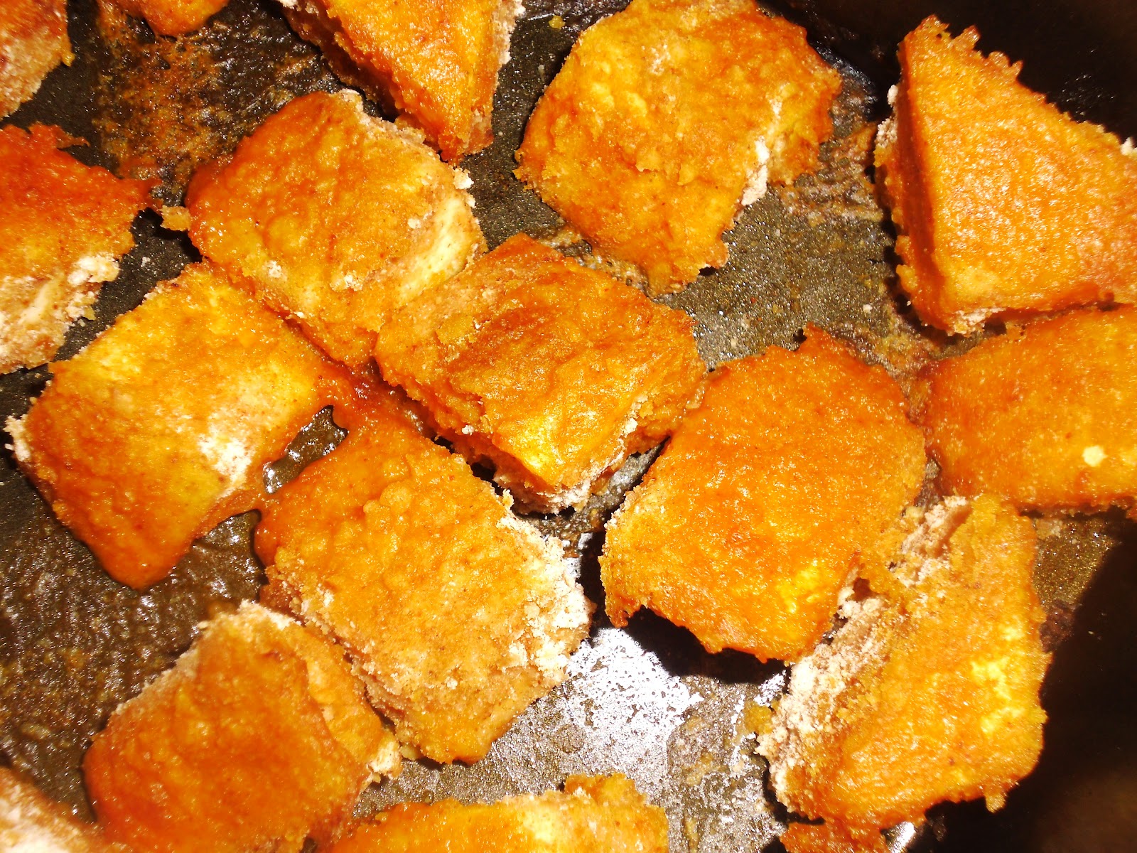 kp in the kitch: buffalo tofu bites.