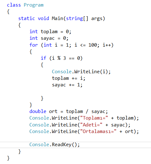1 100 arasindaki 3 un kati olan sayilarin toplami adeti ortalamasi