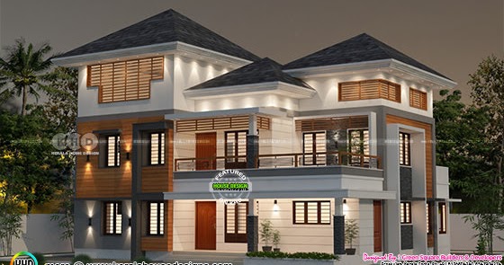 2532 Sq Ft 4 Bhk Sloped Roof House Kerala Home Design And Floor Plans