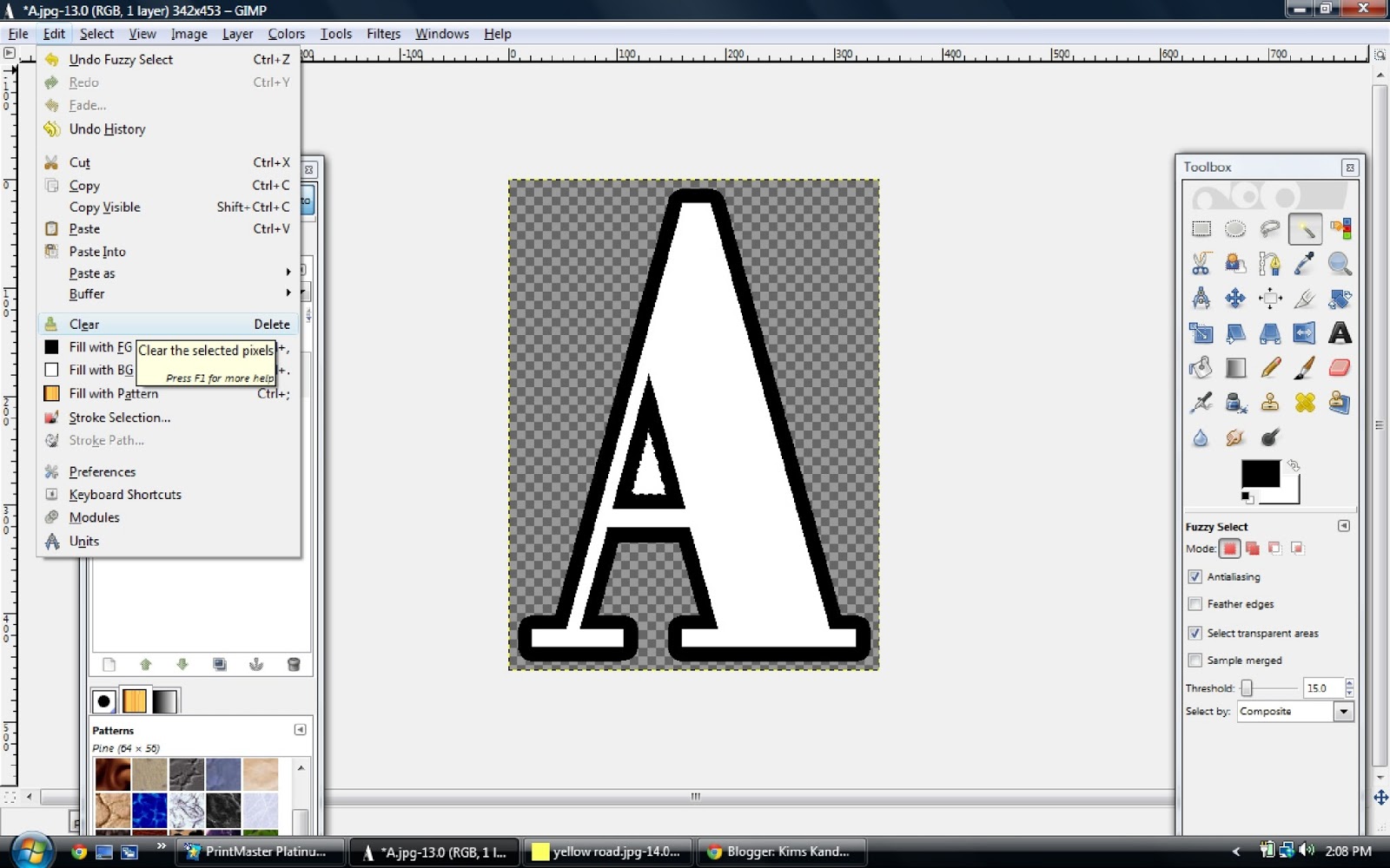 DIY Party Mom How to Fill a Template in Gimp with a Custom Background