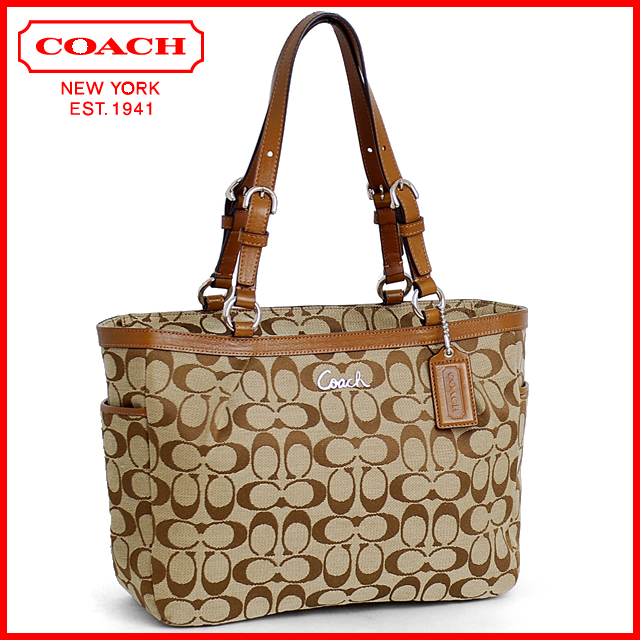Authentic Bagz for SURE !!: COACH SIGNATURE GALLERY TOTE 17726 Khaki