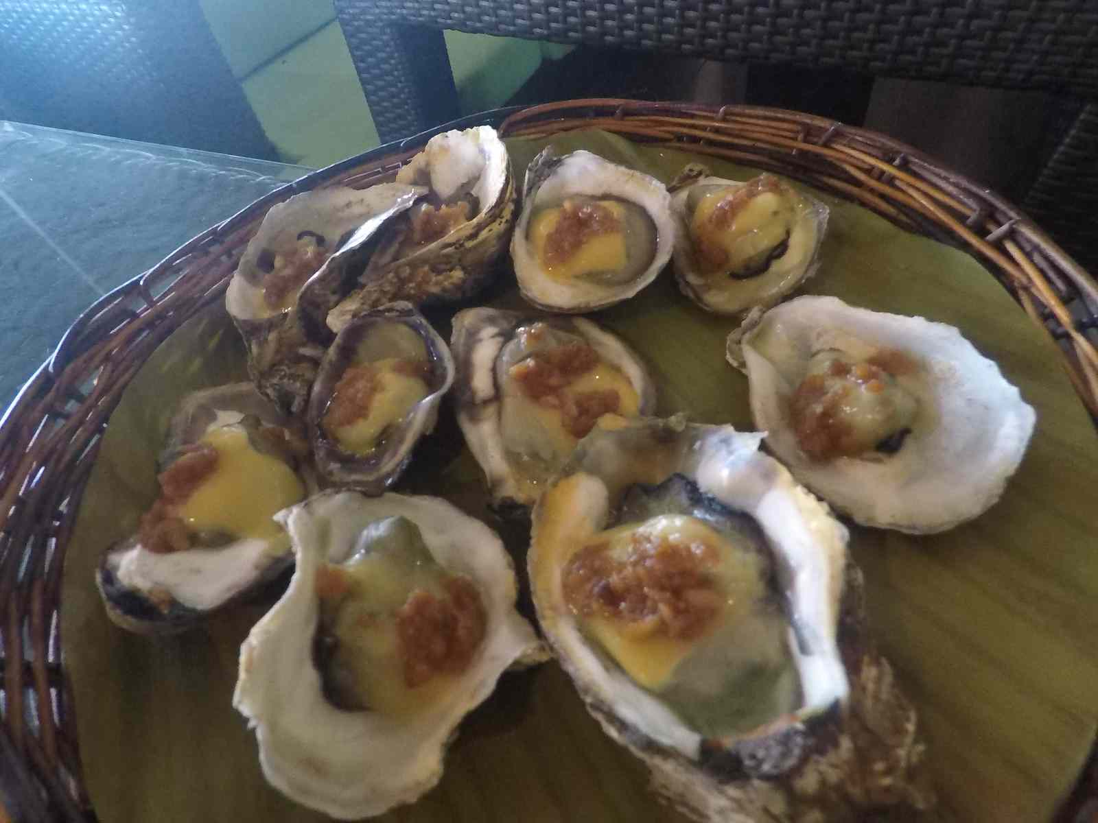 Baked oysters at Lantaw Seafood Restaurant