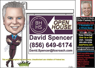Real Estate Open House Sign Cartoon Ad