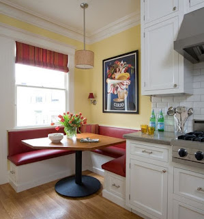 Cocina con bancos - Colores en Casa