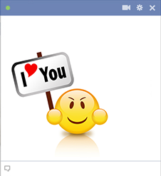 I heart you smiley face for Facebook
