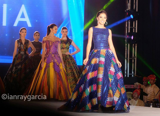 Miss Universe candidate in Inaul Ballgown.