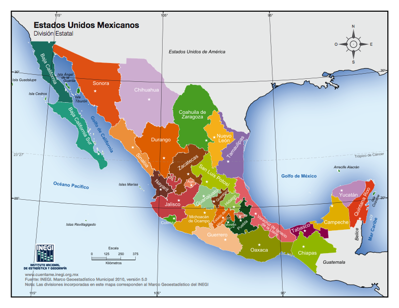 Primaria Agustín Barragán Silva: Mapas de la República Mexicana