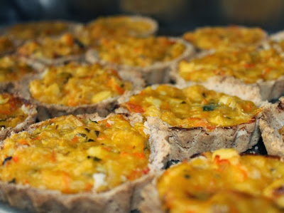 Miniquiche com Creme de Legumes e Palmito (vegana)