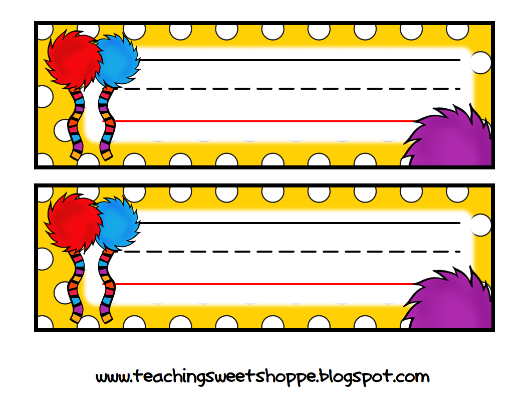 Dr Seuss Name Tags Printable Free