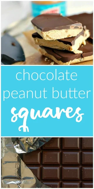 No Bake Chocolate Peanut Butter Squares