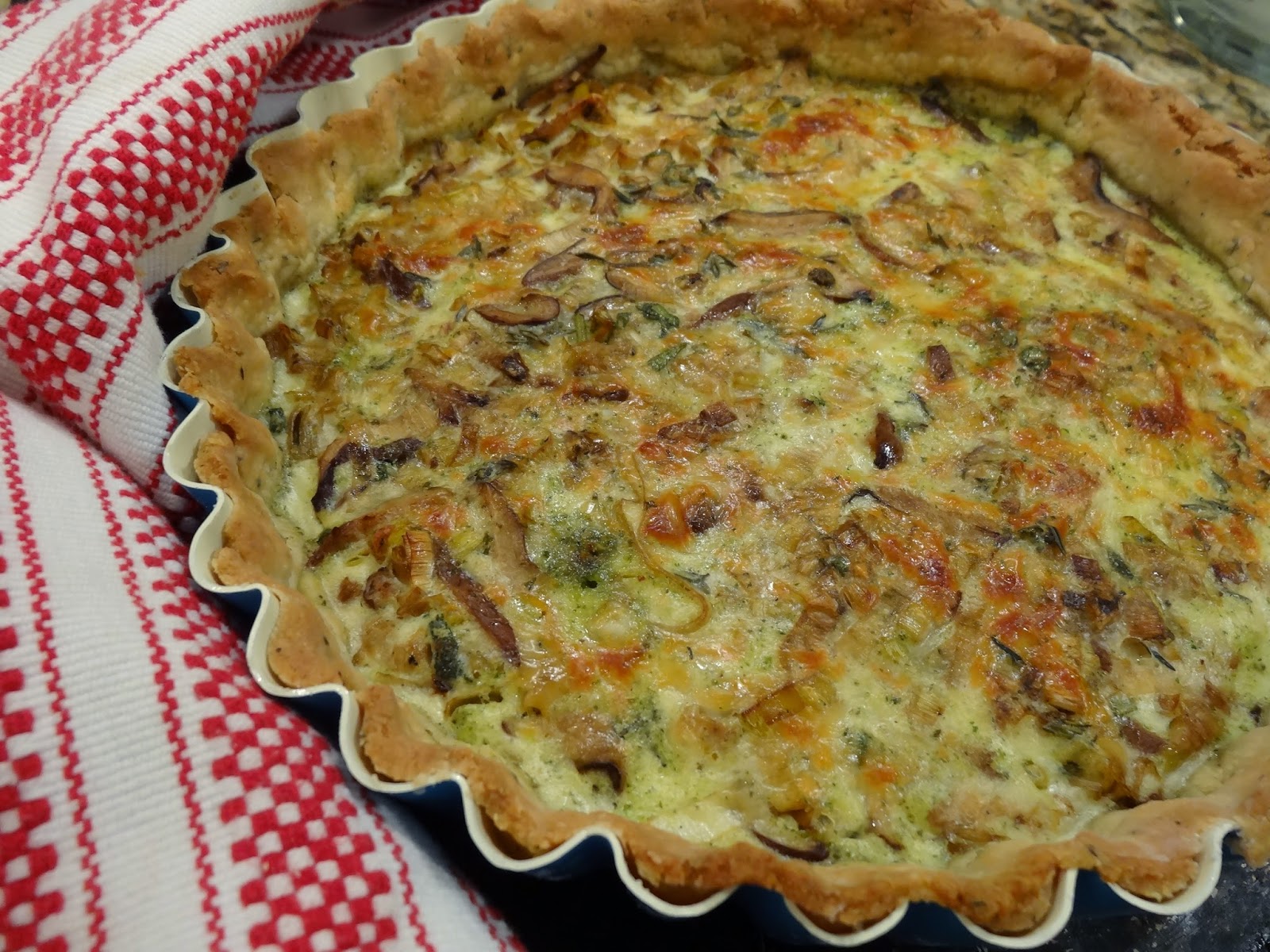 Shitake Mushroom and Leek Quiche