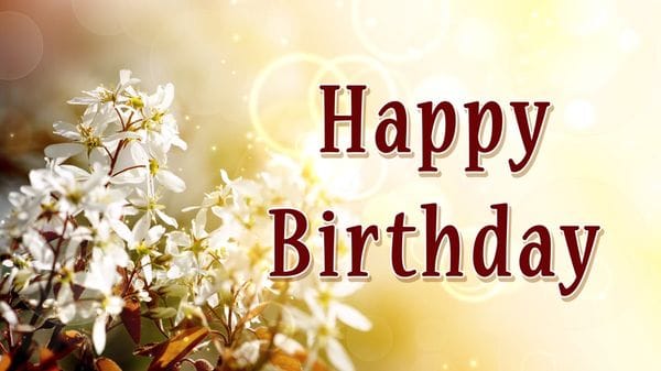 happy birthday flowers images