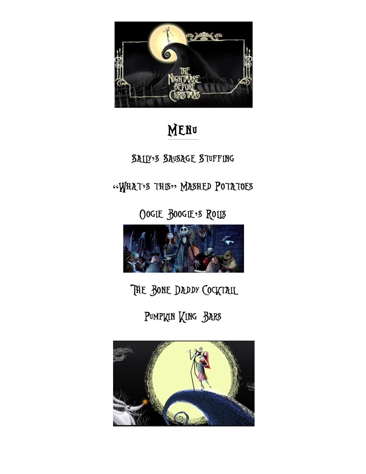 Reel Fancy Dinners The Nightmare Before Christmas Dinner