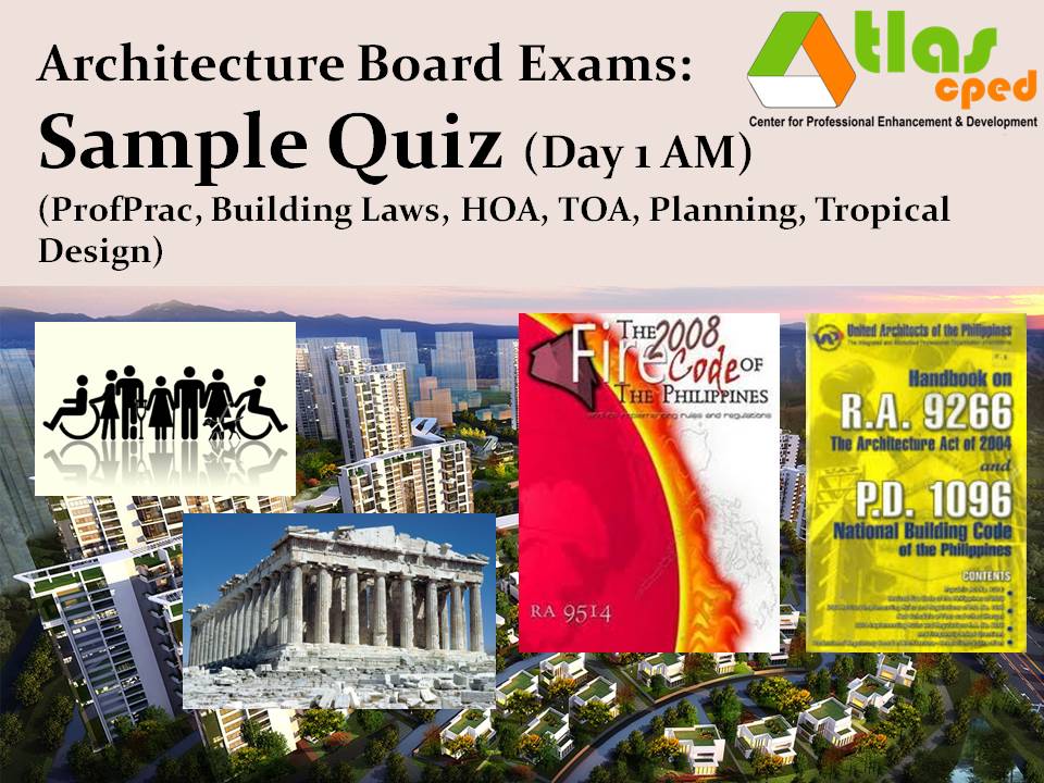 Architecture Sample Quiz 21 LEA Day 1 AM session exam ATLAS CDC