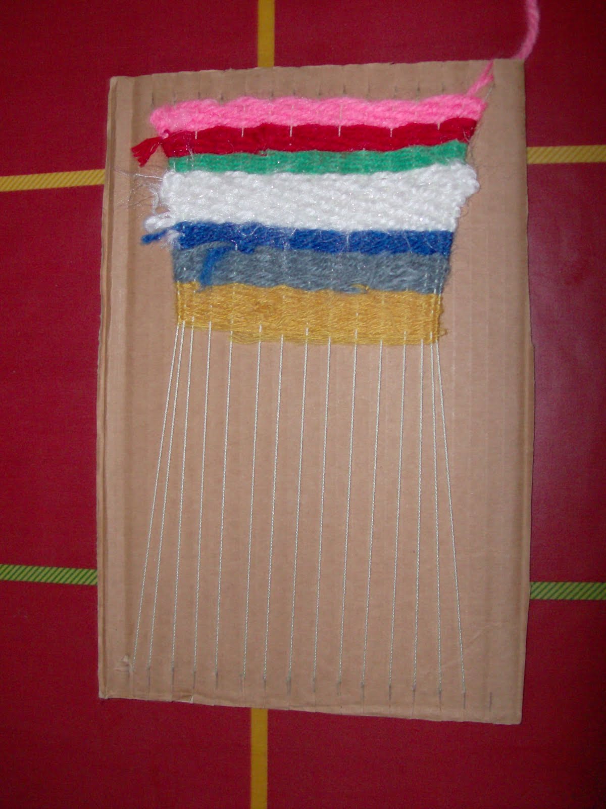 Reuse Crafts Cardboard Looms and Yarn Craft