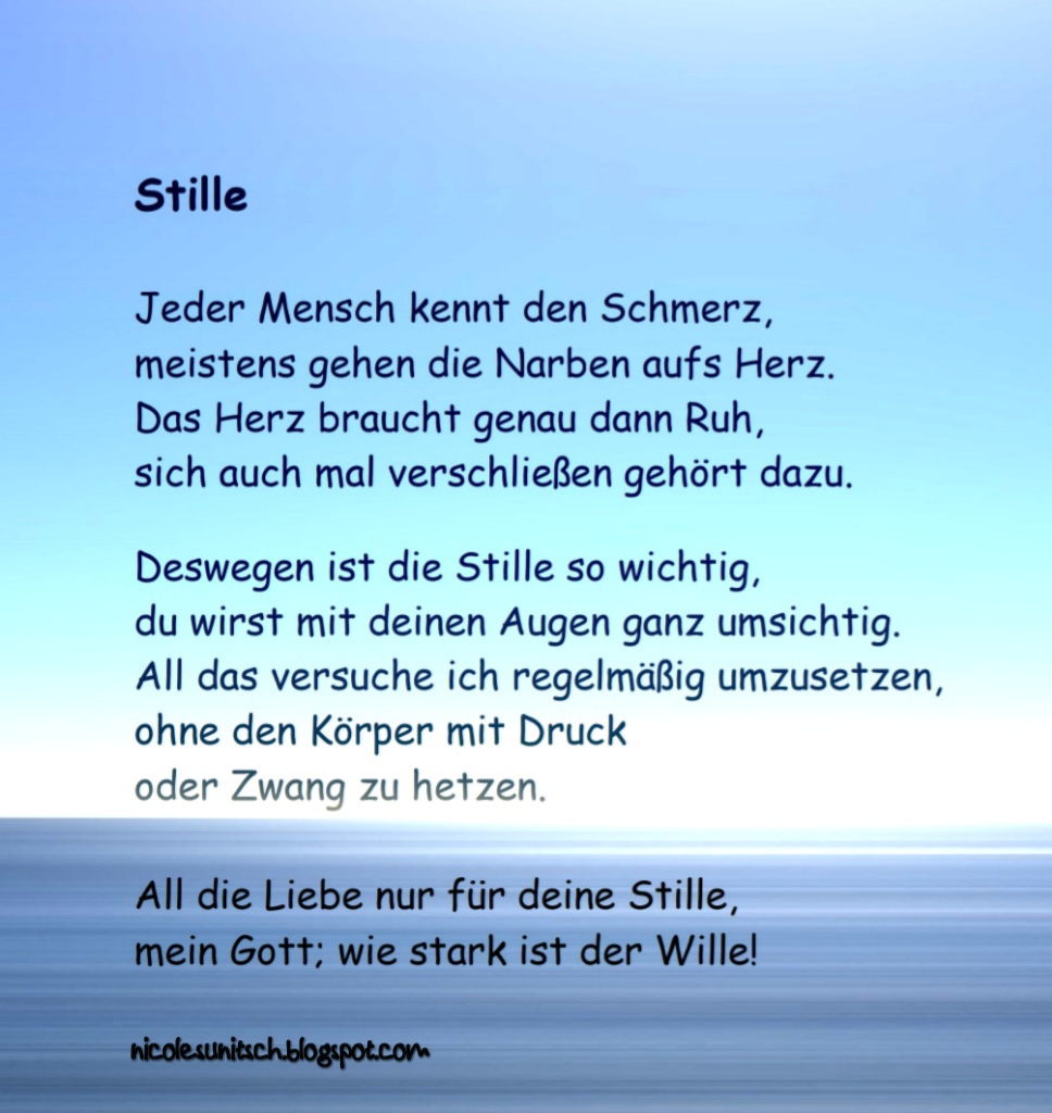 Gedichte Von Nicole Sunitsch Autorin September 2018