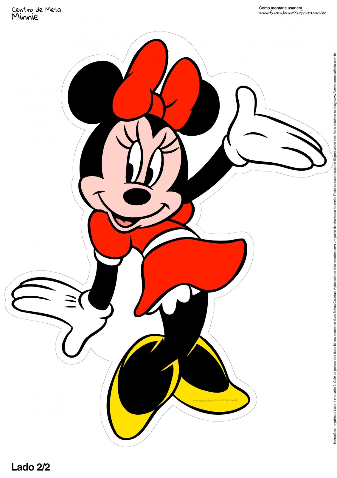 Minnie Mouse Free Printable Centerpieces Oh My Fiesta In English Minnie Mouse Free Printable Centerpieces Oh My Fiesta In English