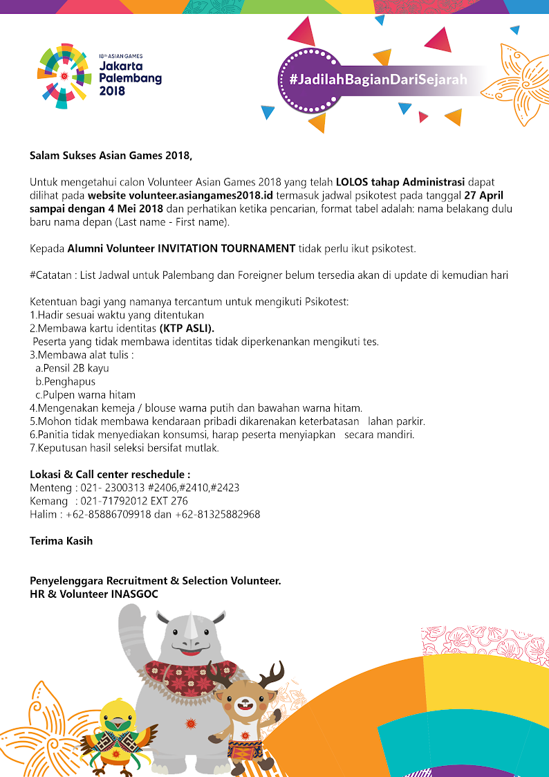 Pengalaman Menjadi Peserta Test Volunteer Dukung Bersama Asiangames 2018 Lifestyle Blogger Medan Cerita Jalan