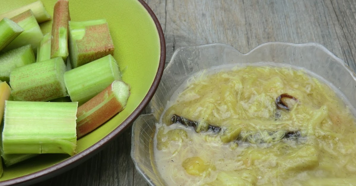 Compote à la rhubarbe et vanille, cuite à la vapeur douce Ma petite