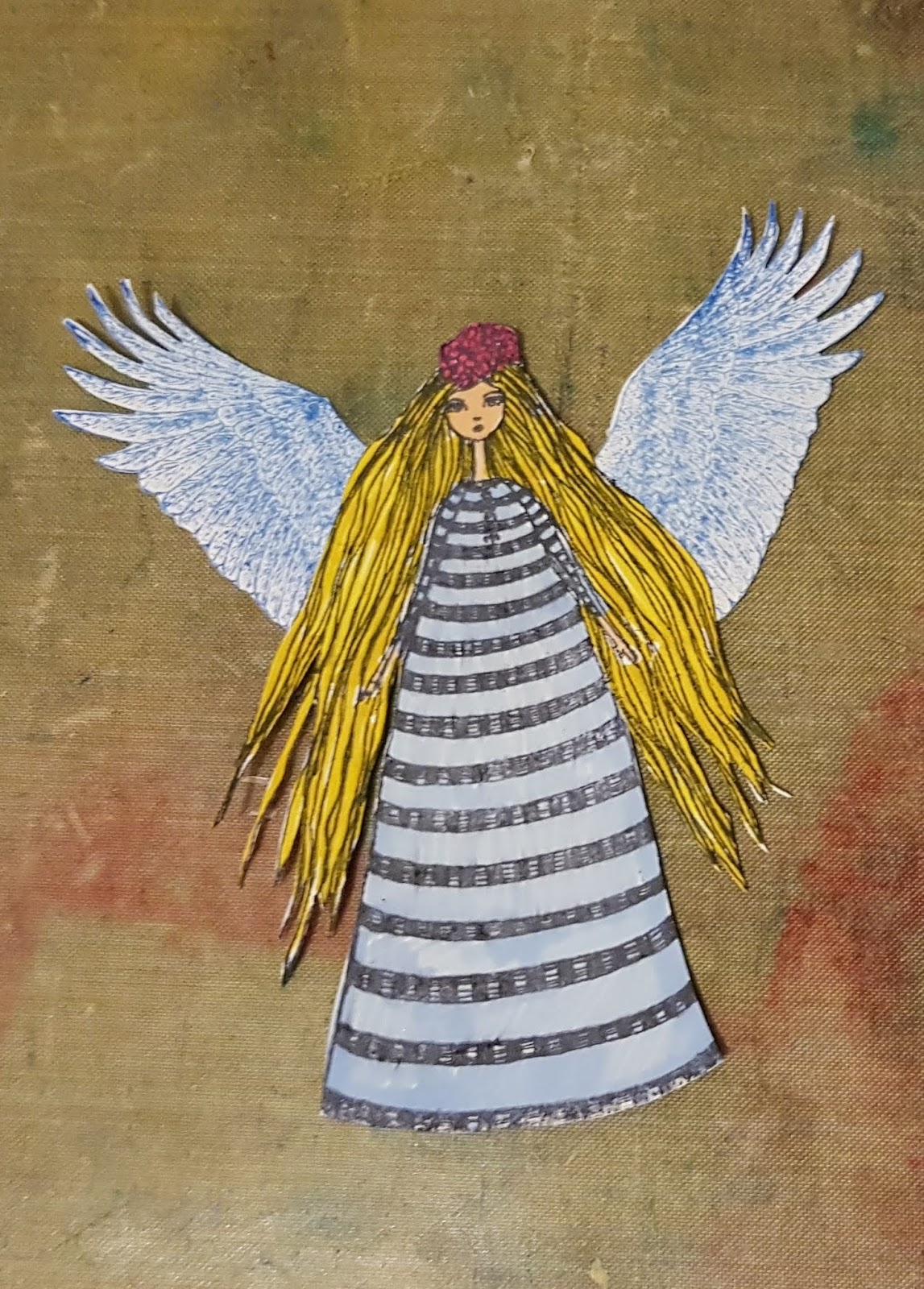 Angel of Hopes and Dreams Card The Blank Page Muse Stamps January