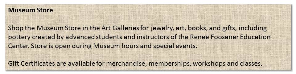 Meet Me in the Gift Shop The Foosaner Art Museum