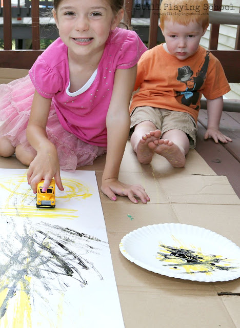 Transportation theme art idea for kids