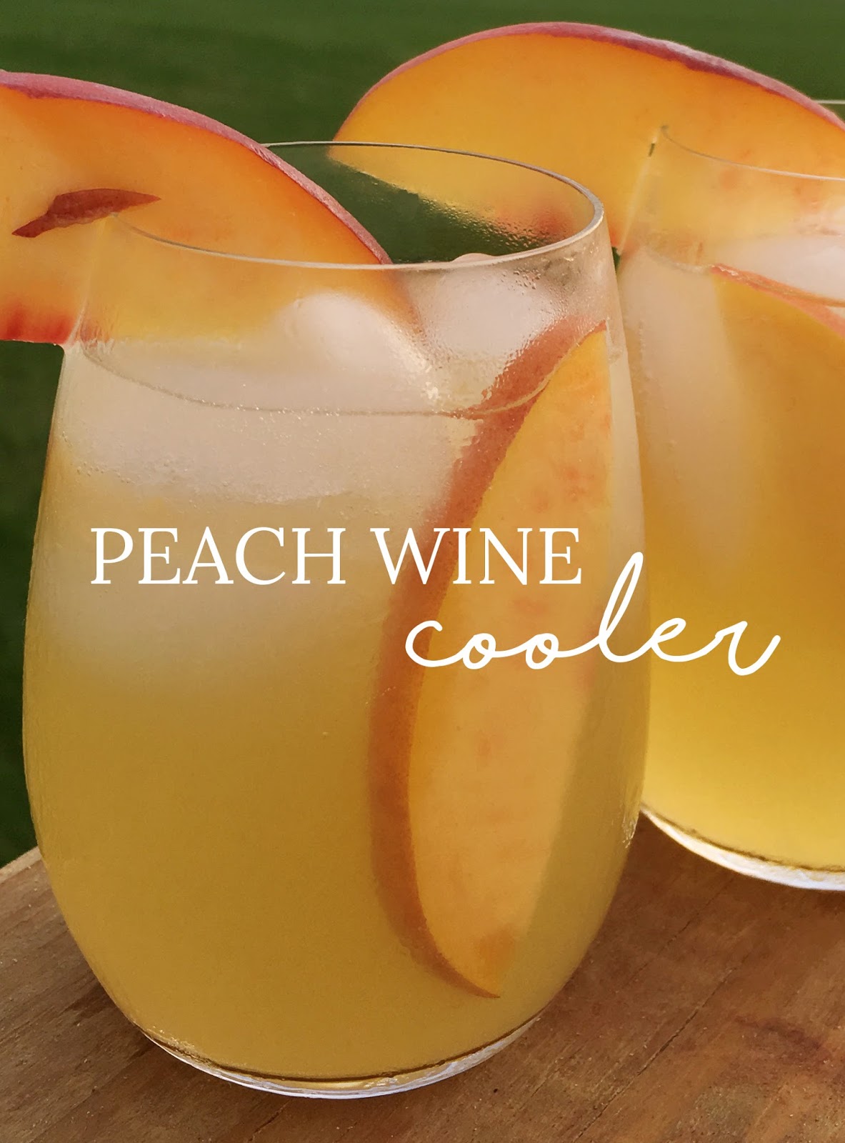 Summer Recipe Peach Wine Cooler Lavender Elizabeth