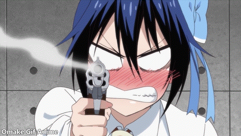 Omake Gif Anime - Nisekoi S2 - Episode 2 - Tsugumi Smoking Gun