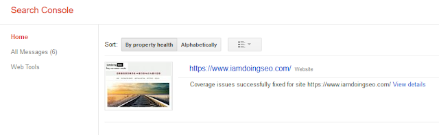 Search Console of Iamdoingseo