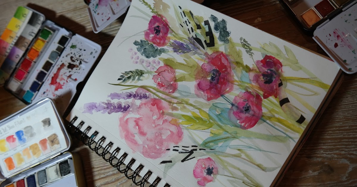 Artful Play: My Abstract Watercolor Flowers