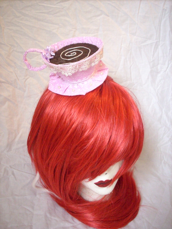 Sweet Lolita Accessories and Art Sweet Lolita Pink Teacup Mini Hat