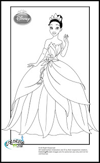disney princess tiana coloring pages