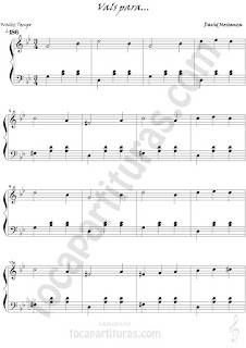  Vals para... Partitura de Piano fácil Composición de David Mestanza "Vals for..." Easy piano sheet music for beginners