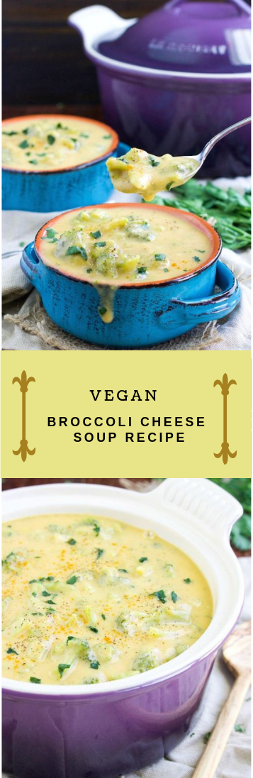Vegetarian BROCCOLI CHEESE SOUP RECIPE #cheese