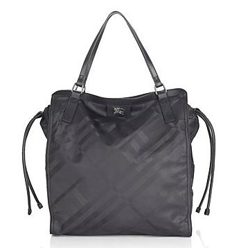 Burberry Buckleigh Packable Nylon Tonal Check Tote | Polka B - Authentic Luxury You Can Afford