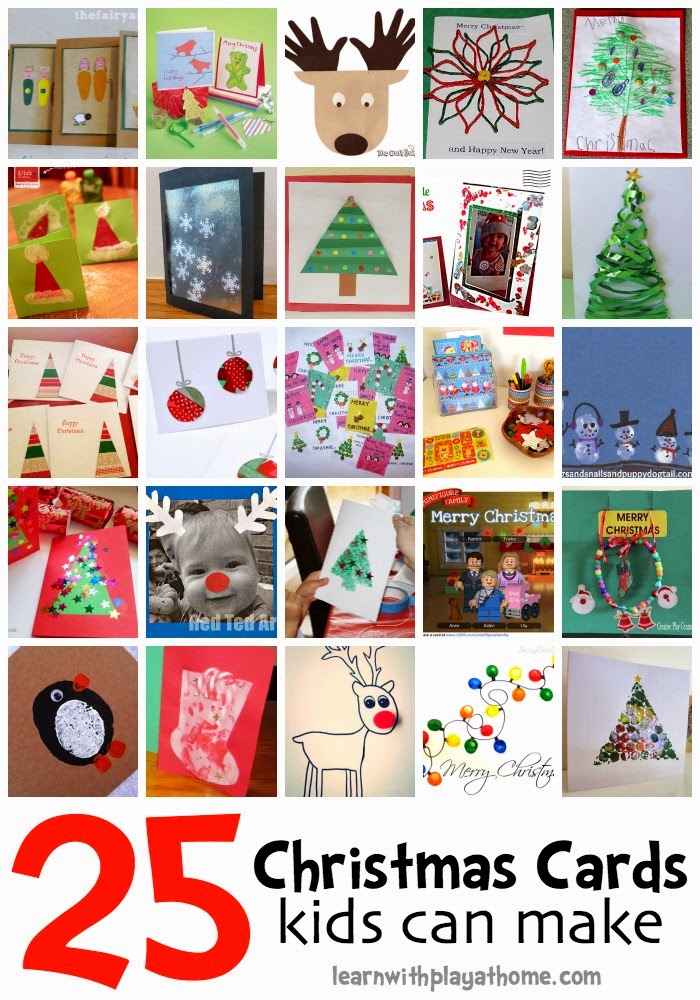 Learn With Play At Home 25 Christmas Card Ideas Kids Can Make