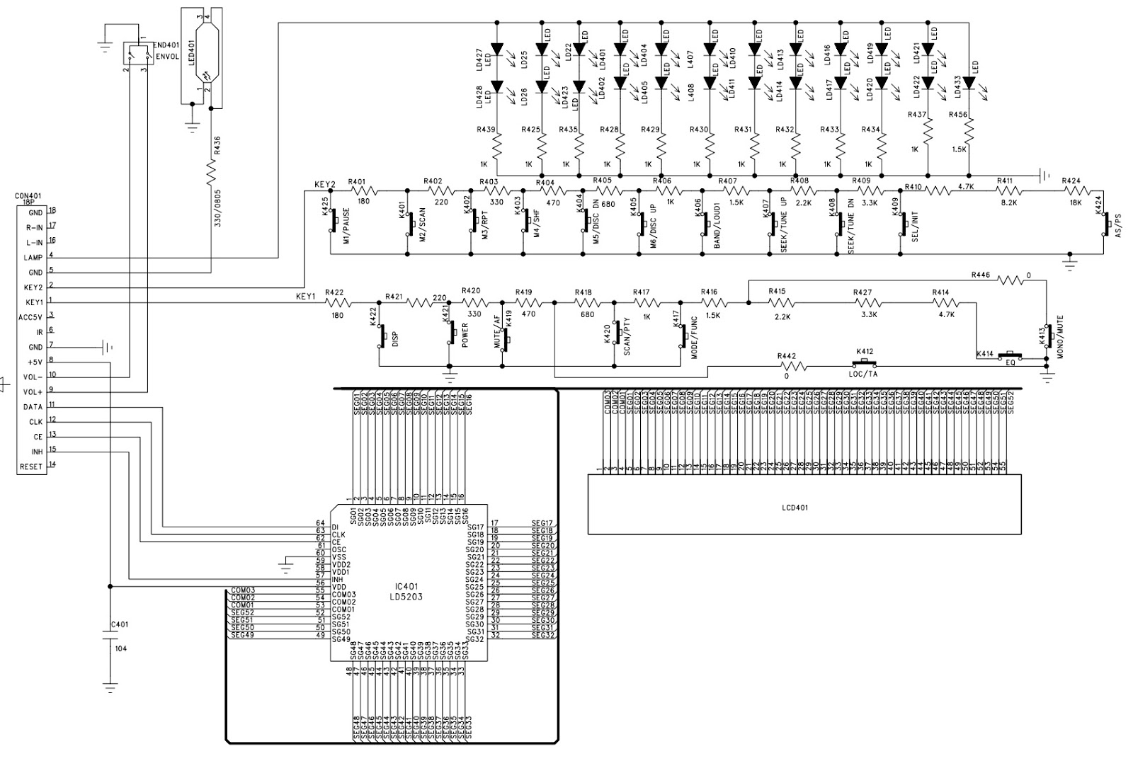Car Stereo Circuit Board Diagram