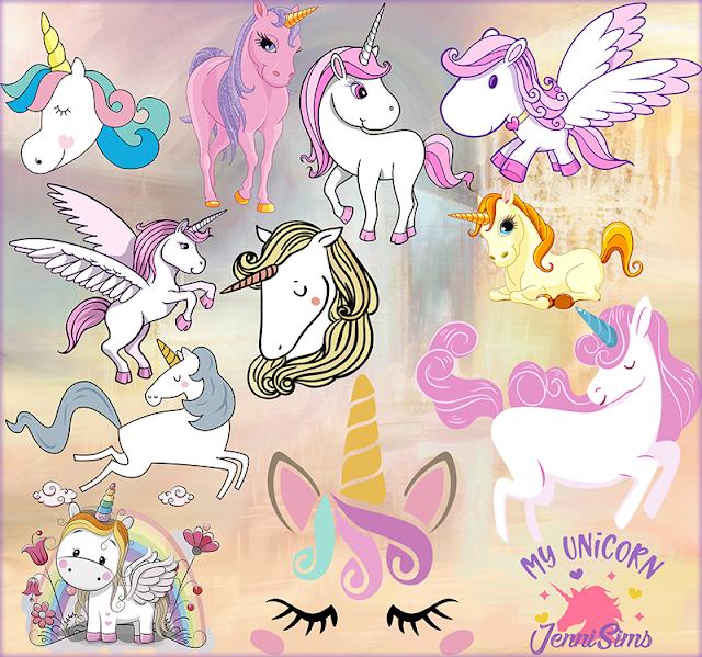 Downloads sims 4Wall Art Unicorns (11 designs) JenniSims